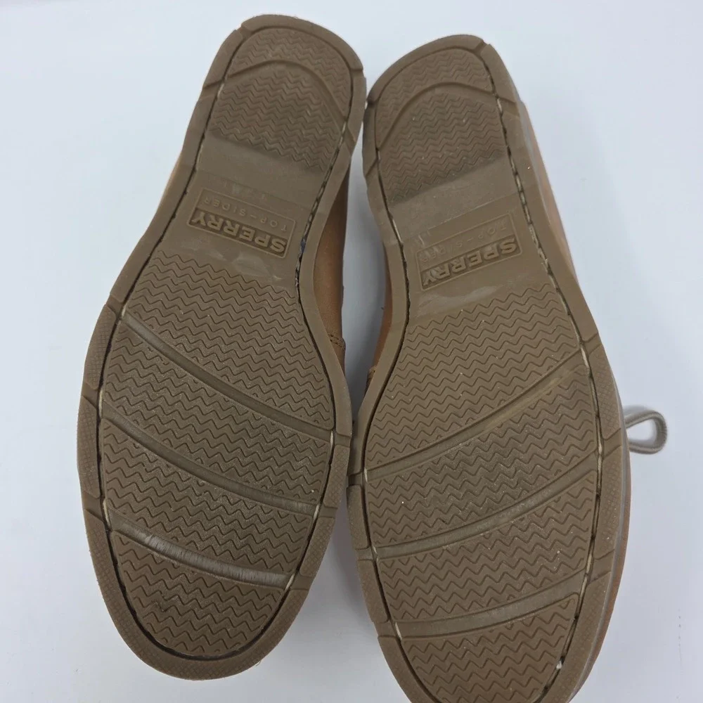 Sperry Topsider Boat Shoes Mens 8W Brown Lace Up Round Toe Casual Comfort